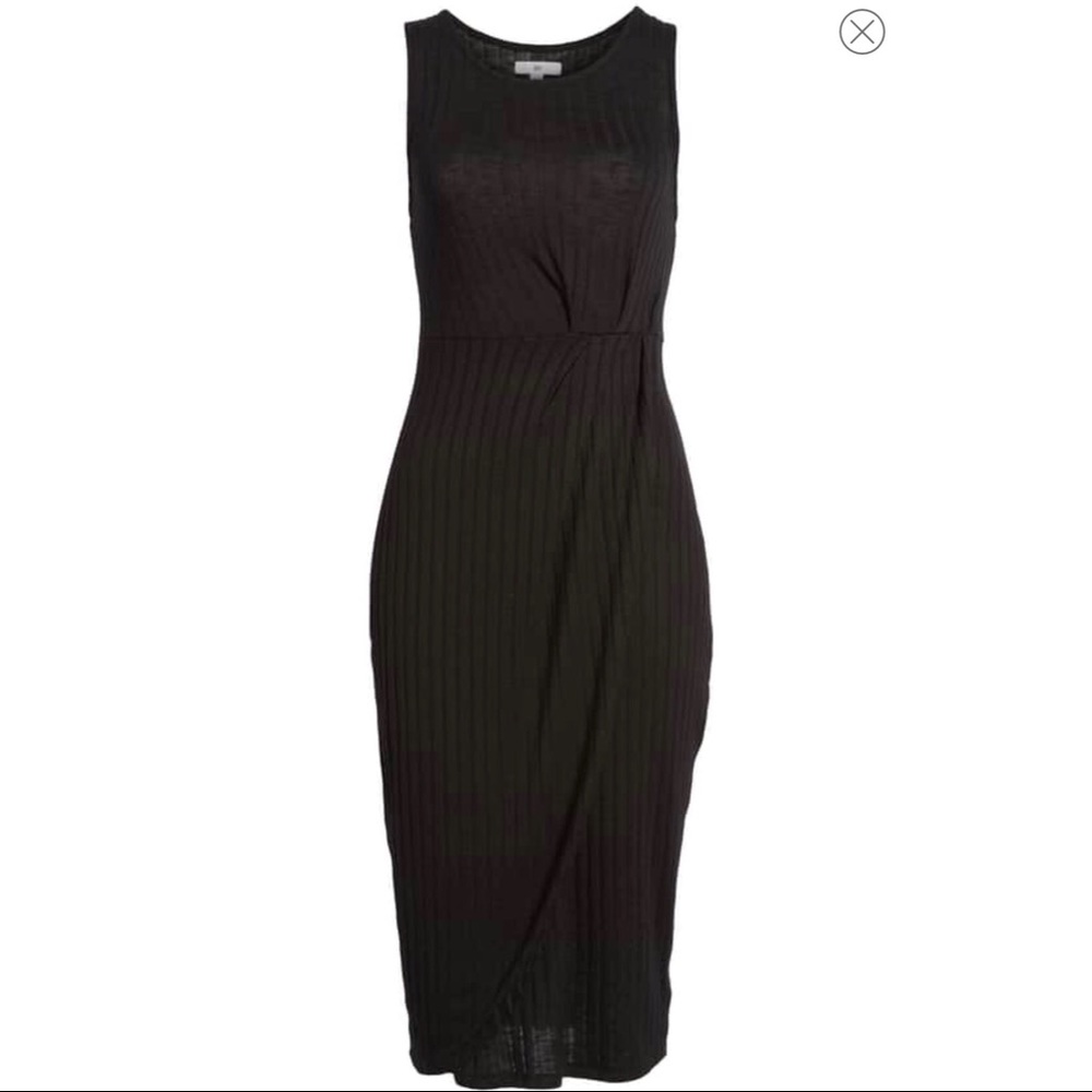 BP Gathered Waist Midi Dress - LBD